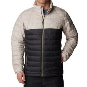 Columbia powder light men’s jacket XXL new grey ivory insulated